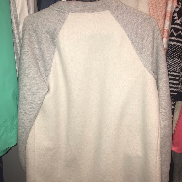 Grey and Cream Jacket with Rose Gold Zipper Sz.S😍 - Picture 3 of 4